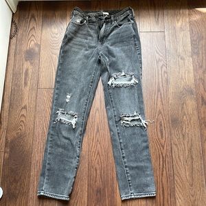 Black ripped wide-leg Pacsun jeans